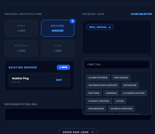 Package metadata and tags